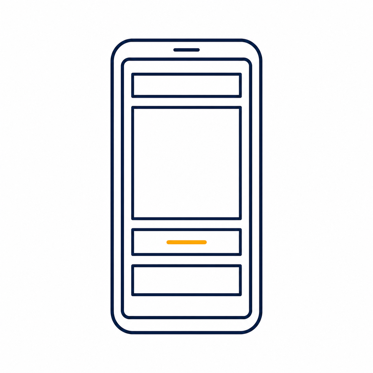 スマートフォンに表示されたホームページのイラスト