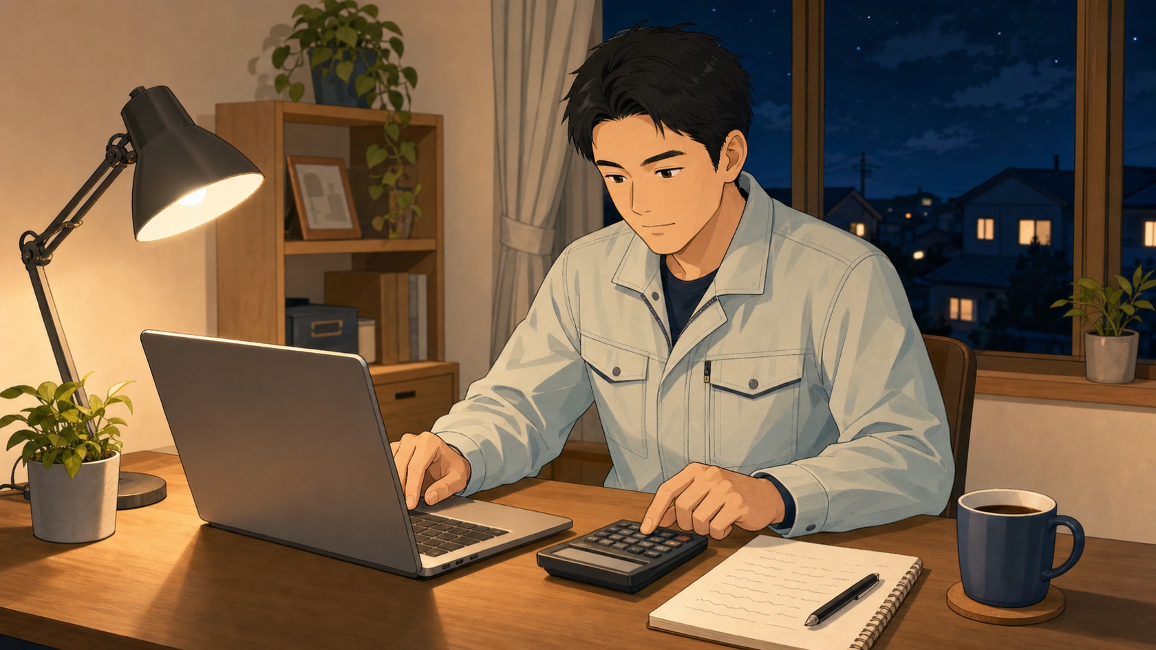 夜の机で、初めての見積書と向き合う